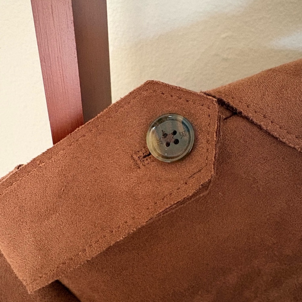 Banana Republic Factory Faux Suede Moto Jacket / M - Picture 4 of 6